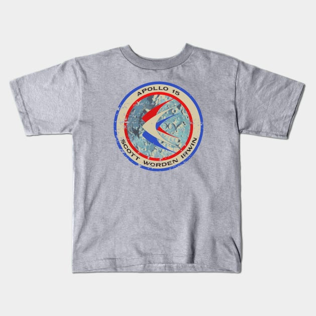 Apollo 15 Vintage Insignia Kids T-Shirt by Distant War